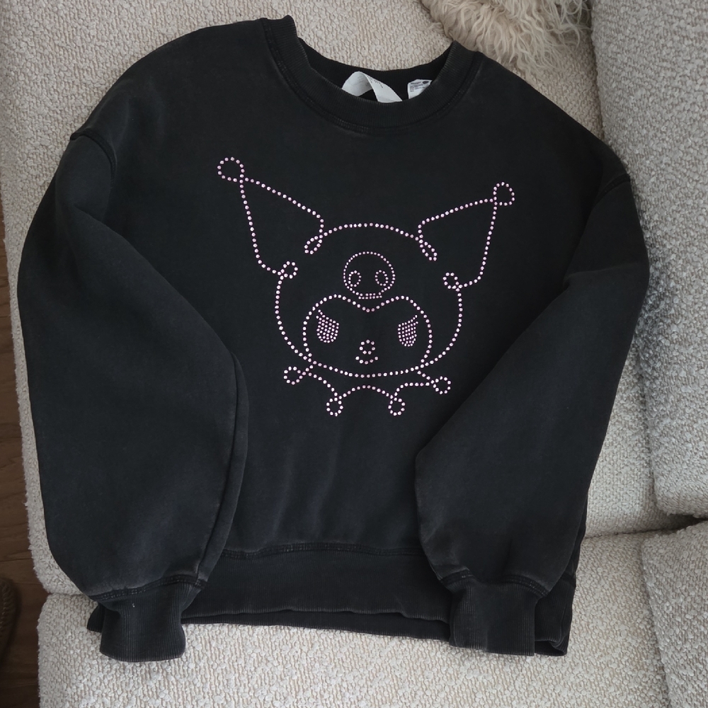 H&M Black Ribbed Sweatshirt